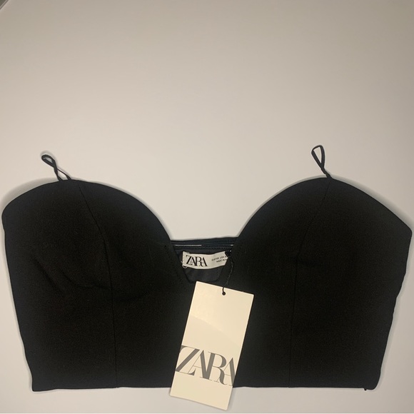Zara Neck Top - Black & XS - Picture 1 of 6